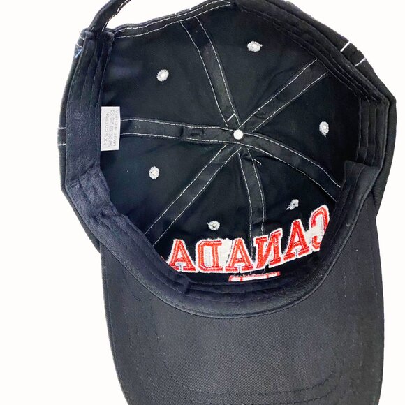 Variety To Go Canadian Baseball Hat, 100% Cotton Maple Leaf Hat (2062 Black) - Picture 6 of 6